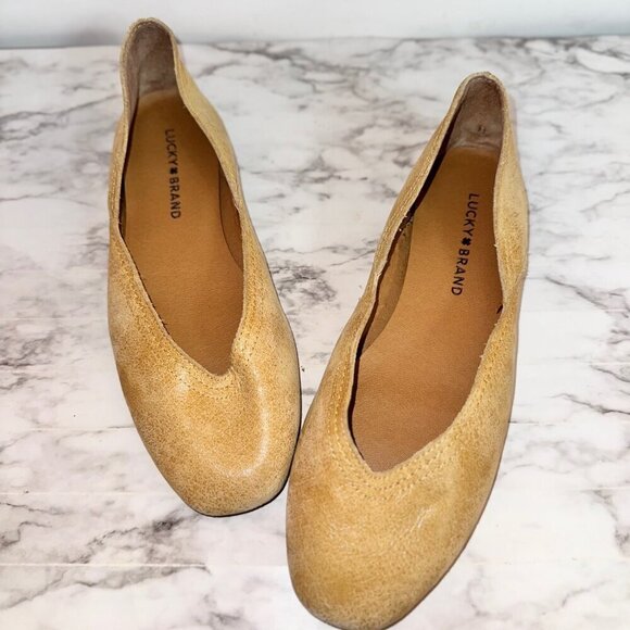 Lucky Brand Women's Tan Leather Upper Alba Flats size US 7M - Picture 3 of 8